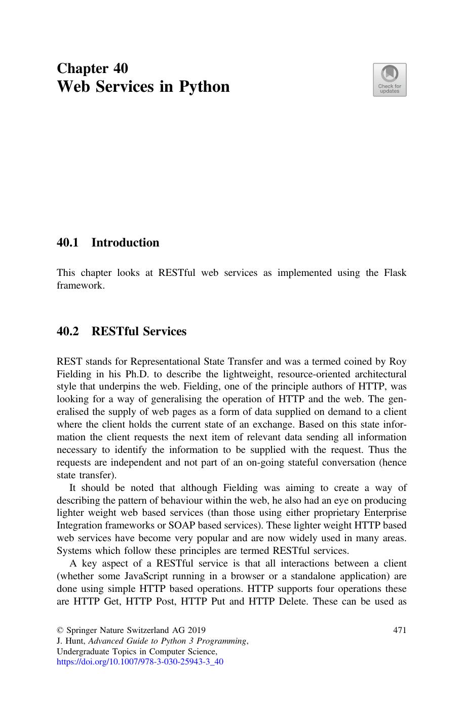 Web Services in Python by John Hunt