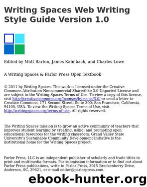 Web Writing Style Guide Version 1.0 by Mathew Barton & James Kalmbach & Charles Lowe