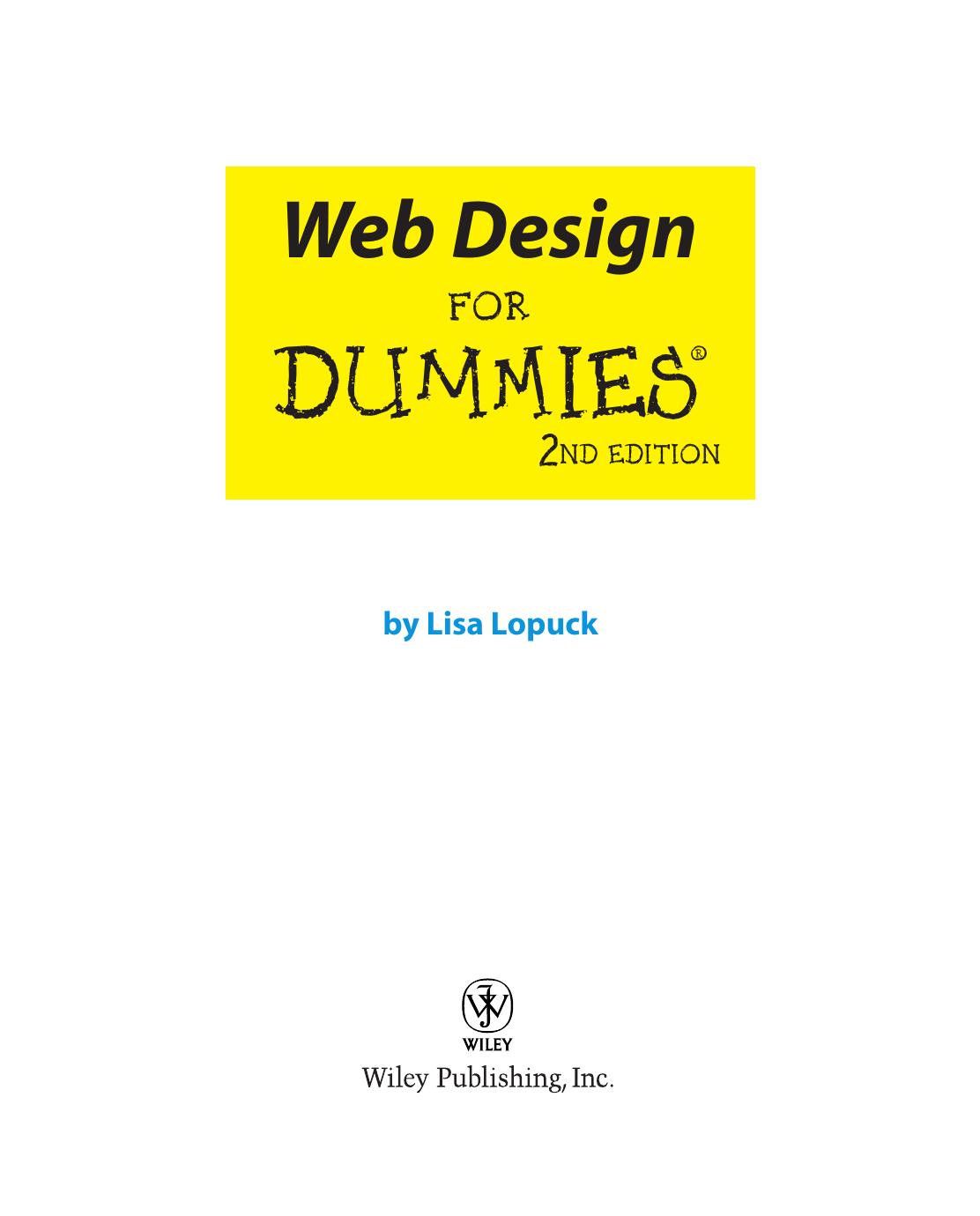Web design for dummies by Lisa Lopuck
