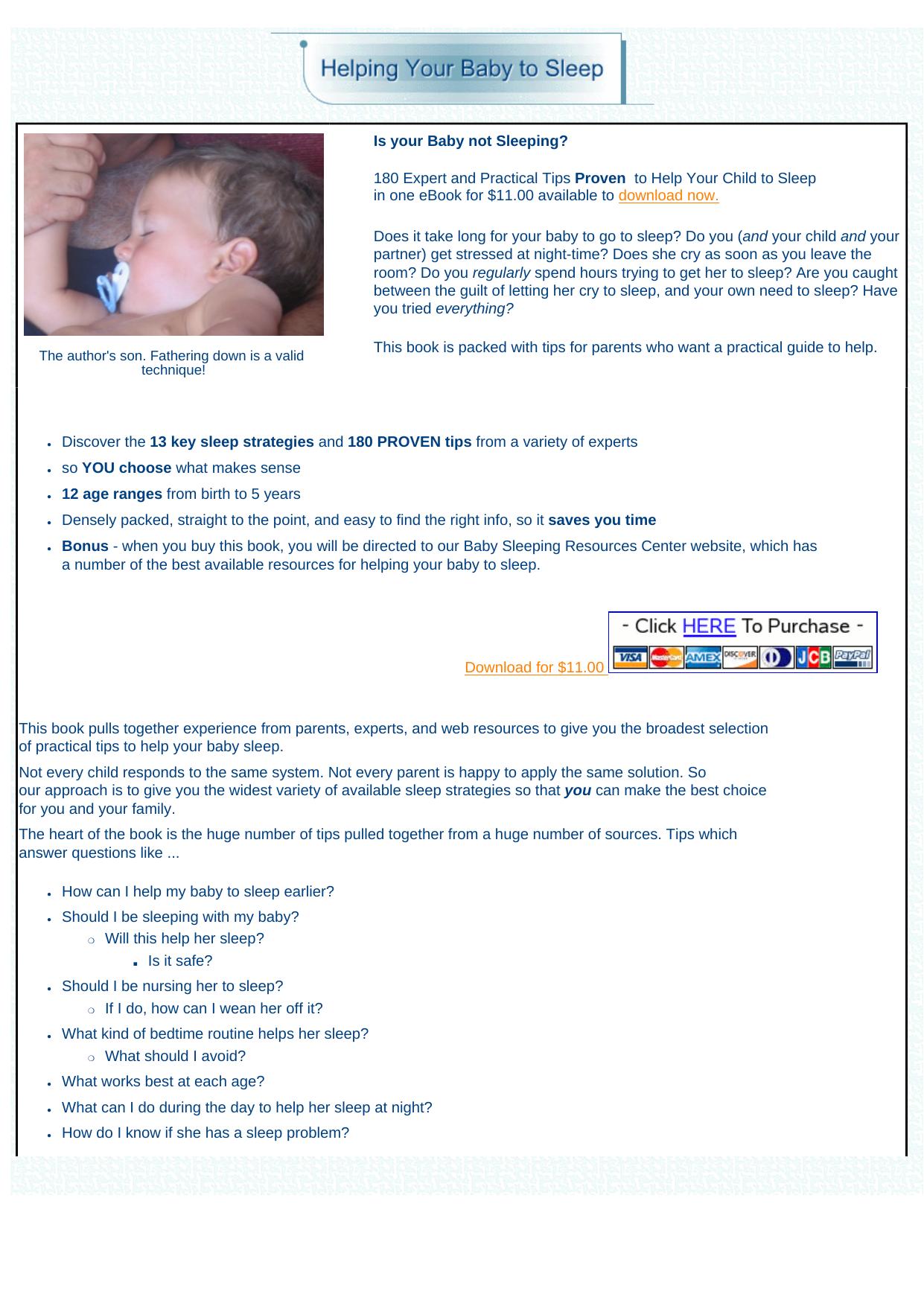 Webs Best Guide To Baby Sleep EBook. by Best of Kuszter's Collection