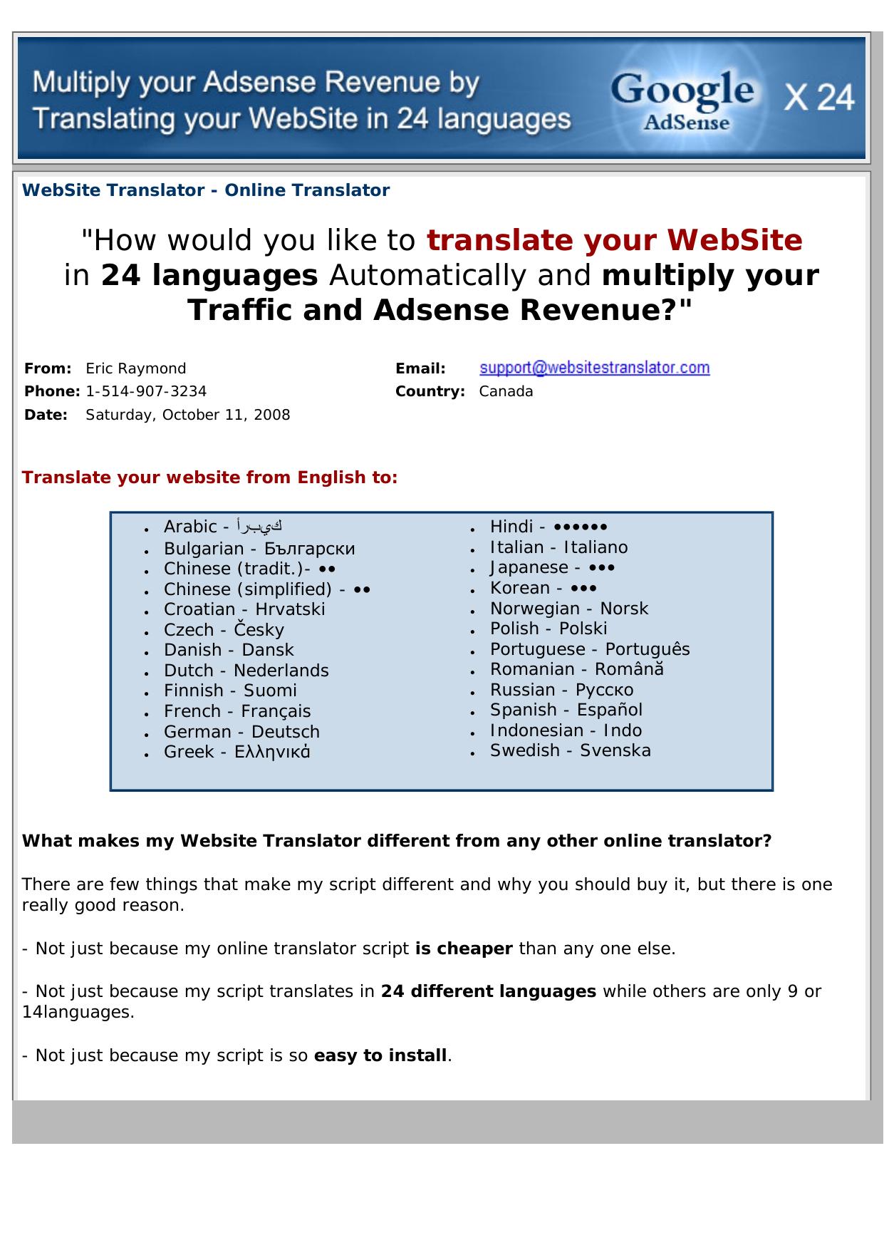 Websites Translator - Translation. by Best of Kuszter's Collection