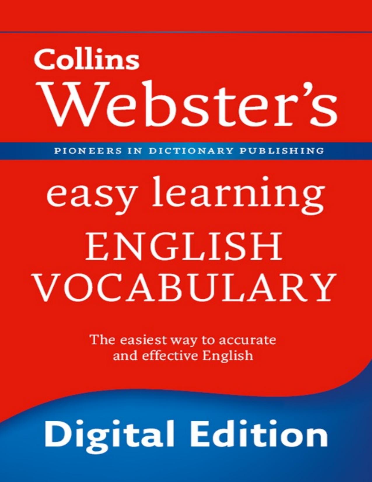 Webster's Easy Learning English Vocabulary (Collins Webster's Easy Learning) by Collins