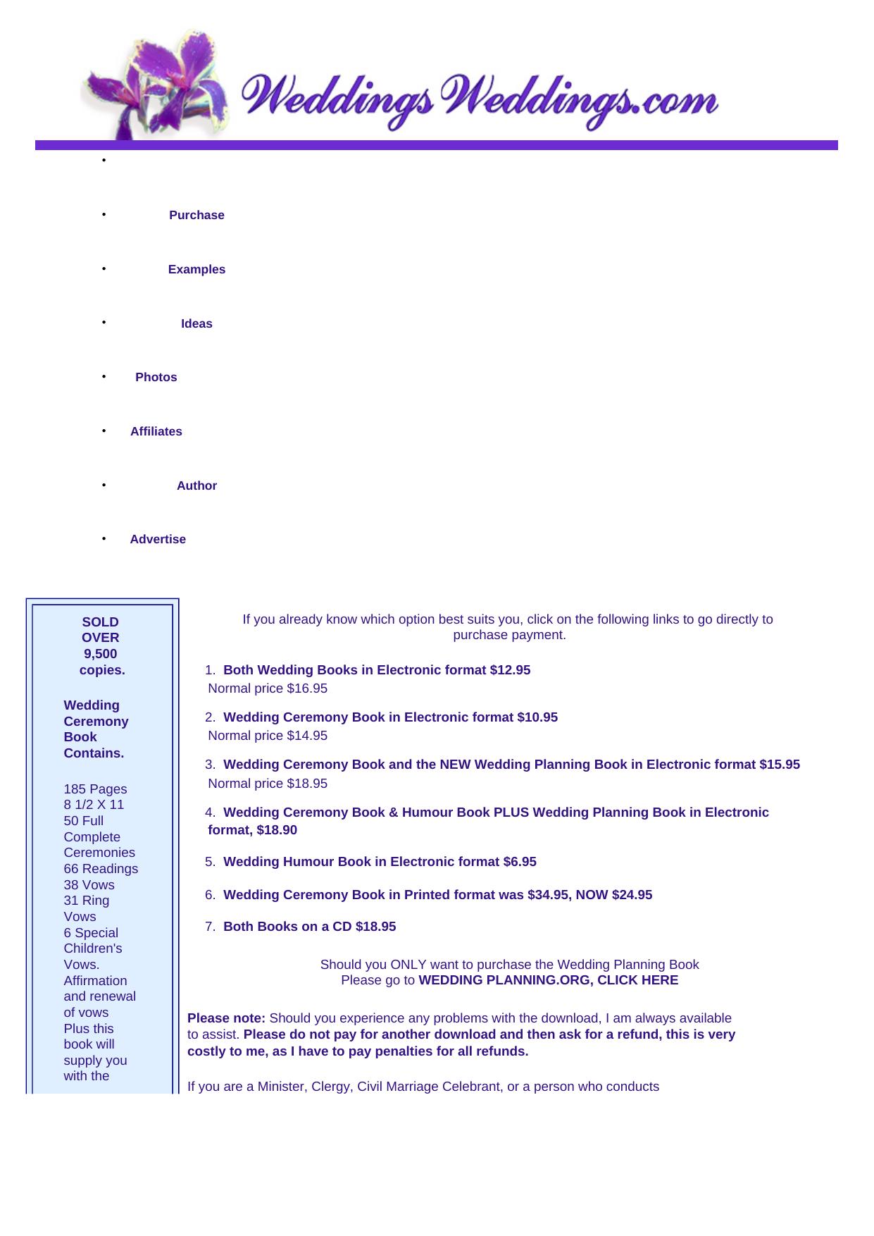 Wedding Ceremonies Book And Wedding Planning Book Affiliates. by Best of Kuszter's Collection