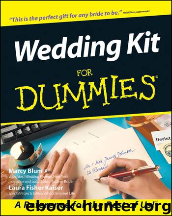 Wedding Kit For Dummies by Marcy Blum & Laura Fisher Kaiser