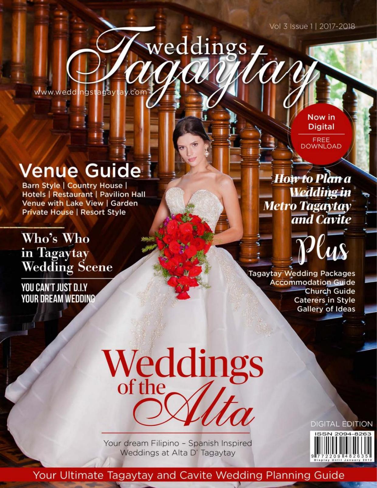 Weddings Tagaytay Magazine - Vol. 3 Issue 1 July 2017/2019 by Unknow