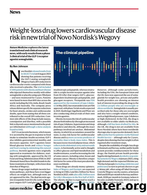Weight-loss drug lowers cardiovascular disease risk in new trial of Novo Nordiskâs Wegovy by Ben Johnson