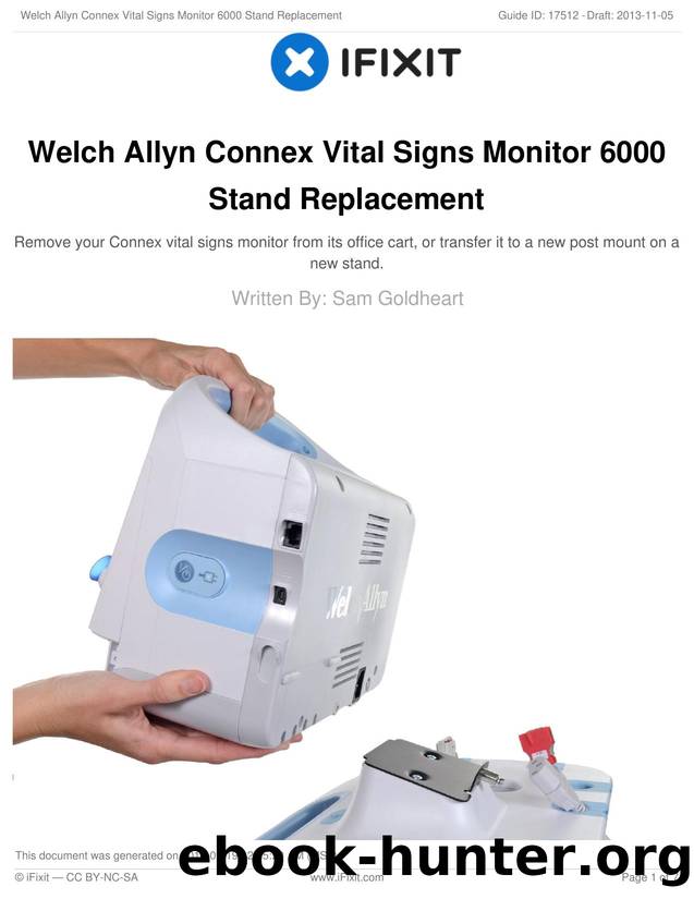 Welch Allyn Connex Vital Signs Monitor 6000 Stand Replacement by Unknown