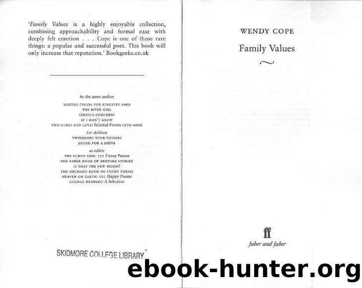 Wendy Cope by Family Values