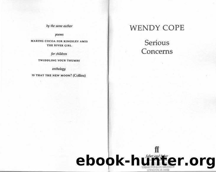 Wendy Cope by Serious Concerns