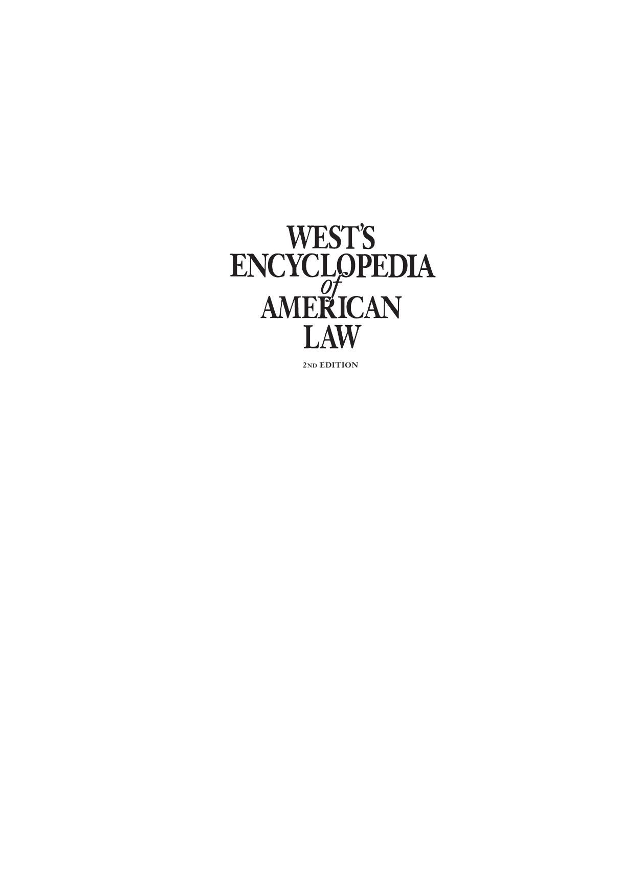 West's Encyclopedia of American Law, Vol. 10 (Ter-Z) by Thomson Gale & Lehman & Gale Group