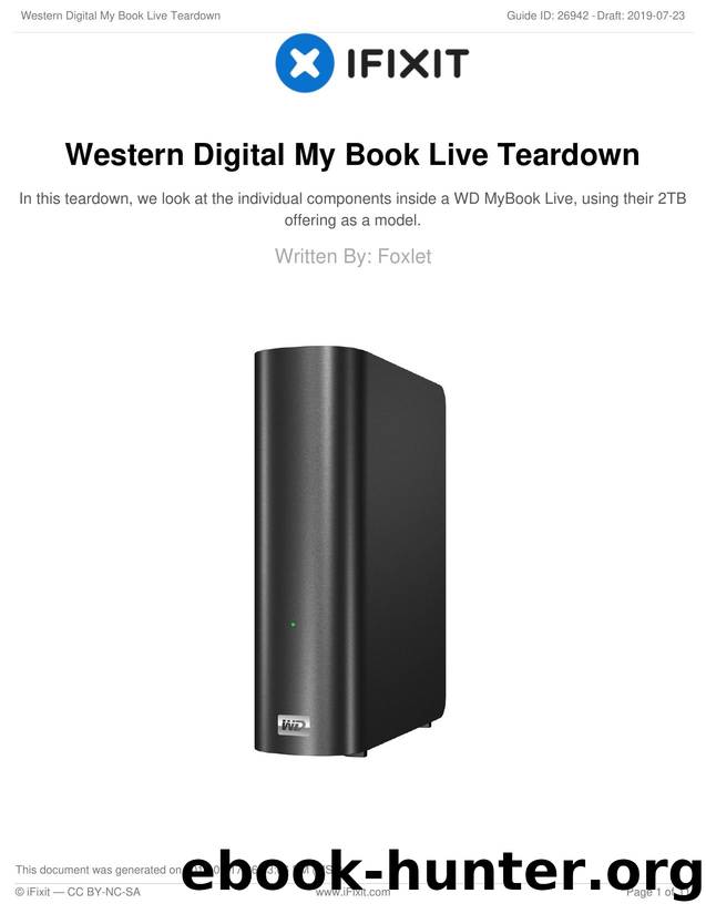 Western Digital My Book Live Teardown by Unknown
