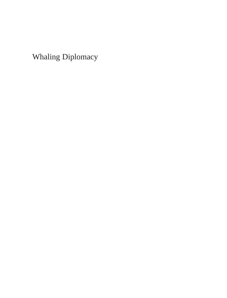 Whaling Diplomacy: Defining Issues In International Environmental Law (New Horizons in Environmental Law Series) by Alexander Gillespie