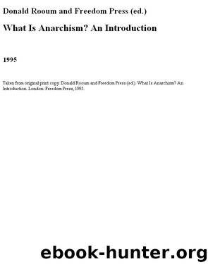 What Is Anarchism? An Introduction by Donald Rooum & Freedom Press (ed.)