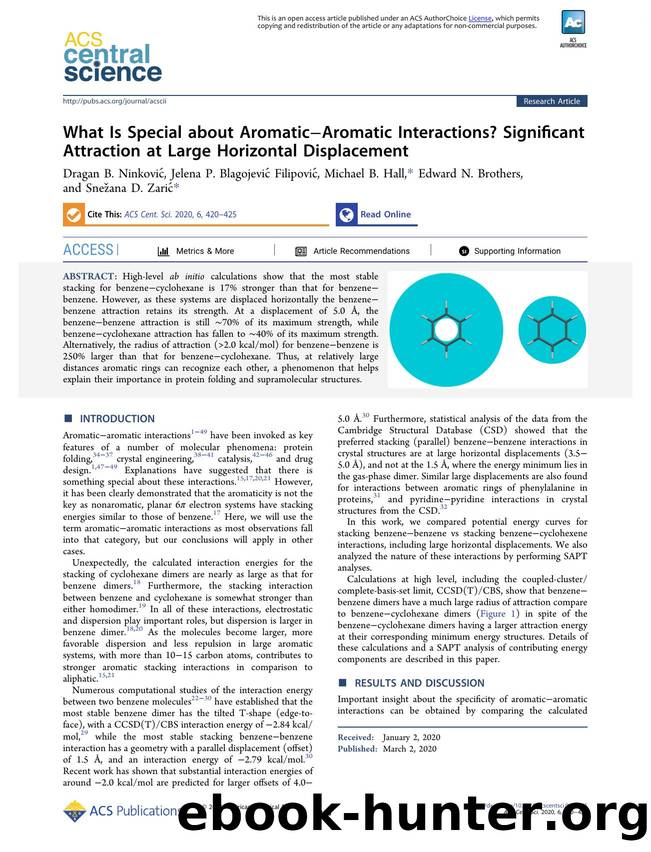What Is Special about AromaticâAromatic Interactions? Significant Attraction at Large Horizontal Displacement by unknow