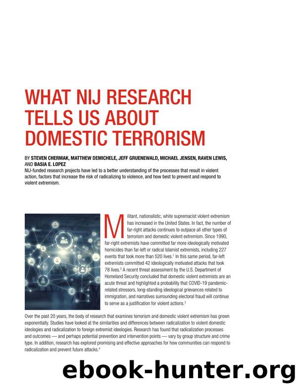What NIJ Research Tells Us About Domestic Terrorism by U.S. Department of Justice Office of Justice Programs National Institute of Justice