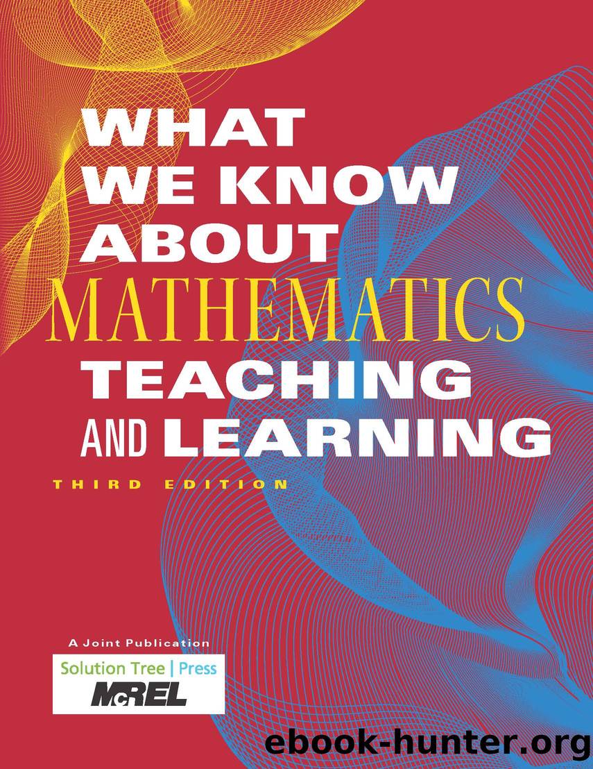 What We Know about Mathematics Teaching and Learning by McREL;