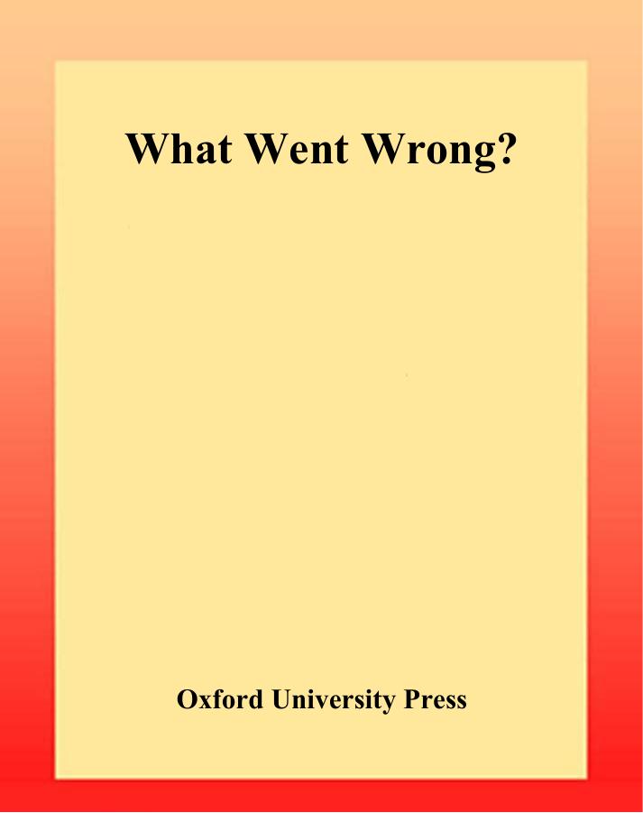 What Went Wrong?: Approaches to the Modern History of the Middle East by Lewis Bernard
