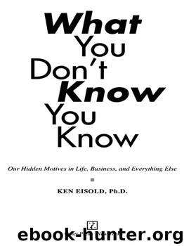 What You Know You Don't Know by Ken Eisold