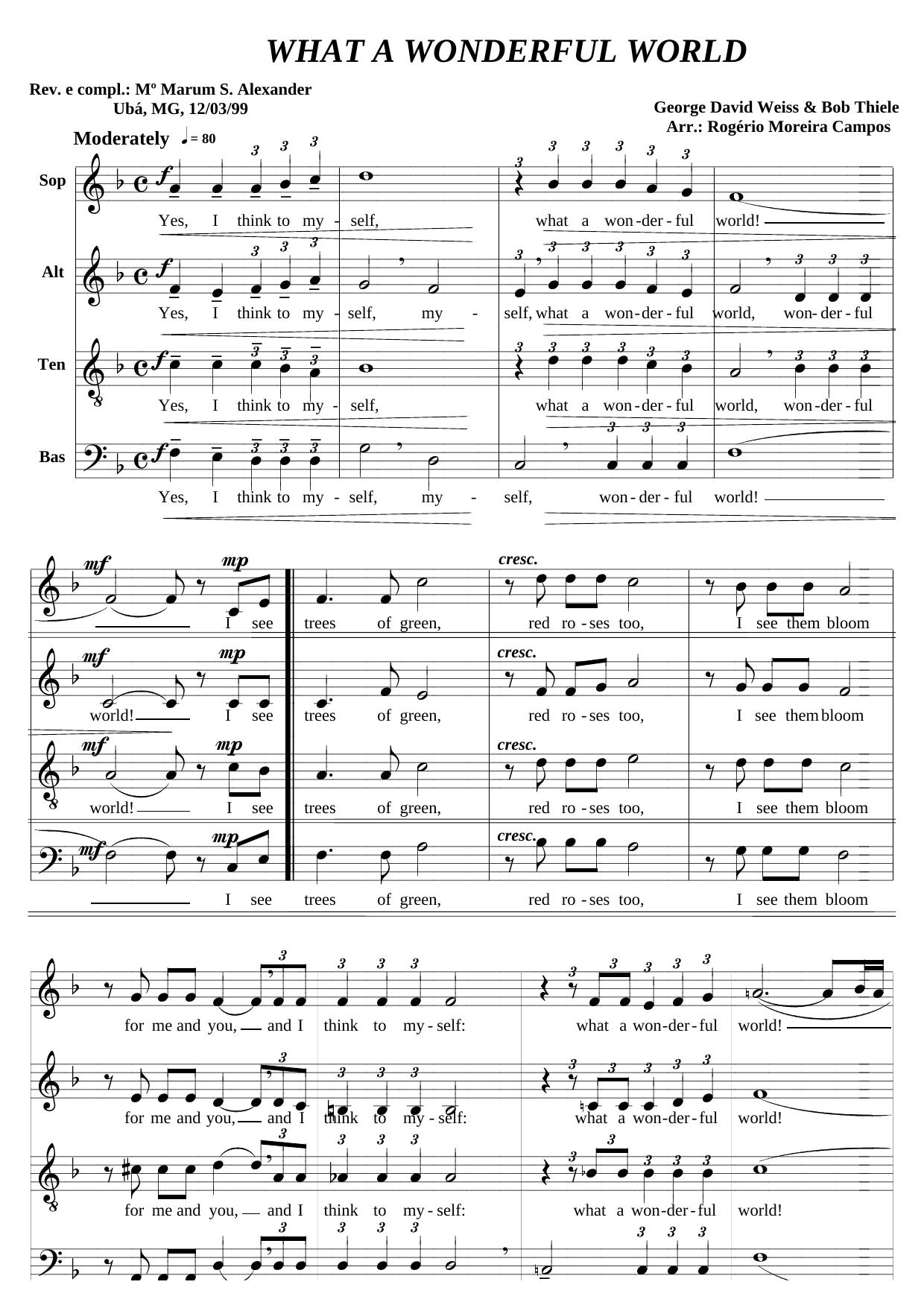 What a Wonderful world (George David) by Unknown