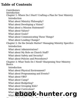 What about Kids Ministry? by Bill Emeott