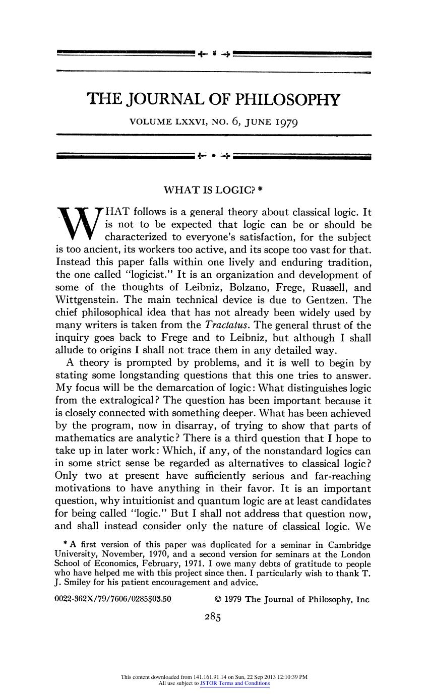 What is Logic? by What is Logic (1979)