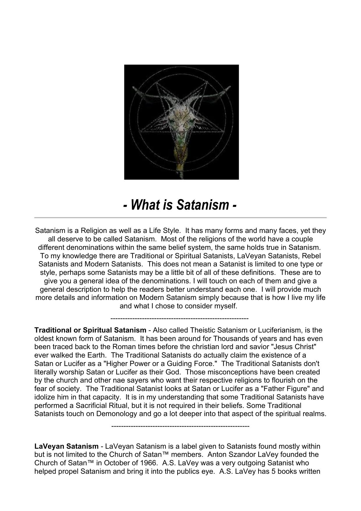 What is Satanism by Nikolaos Stergiannis Ph.D. (Mechanical Engineering)