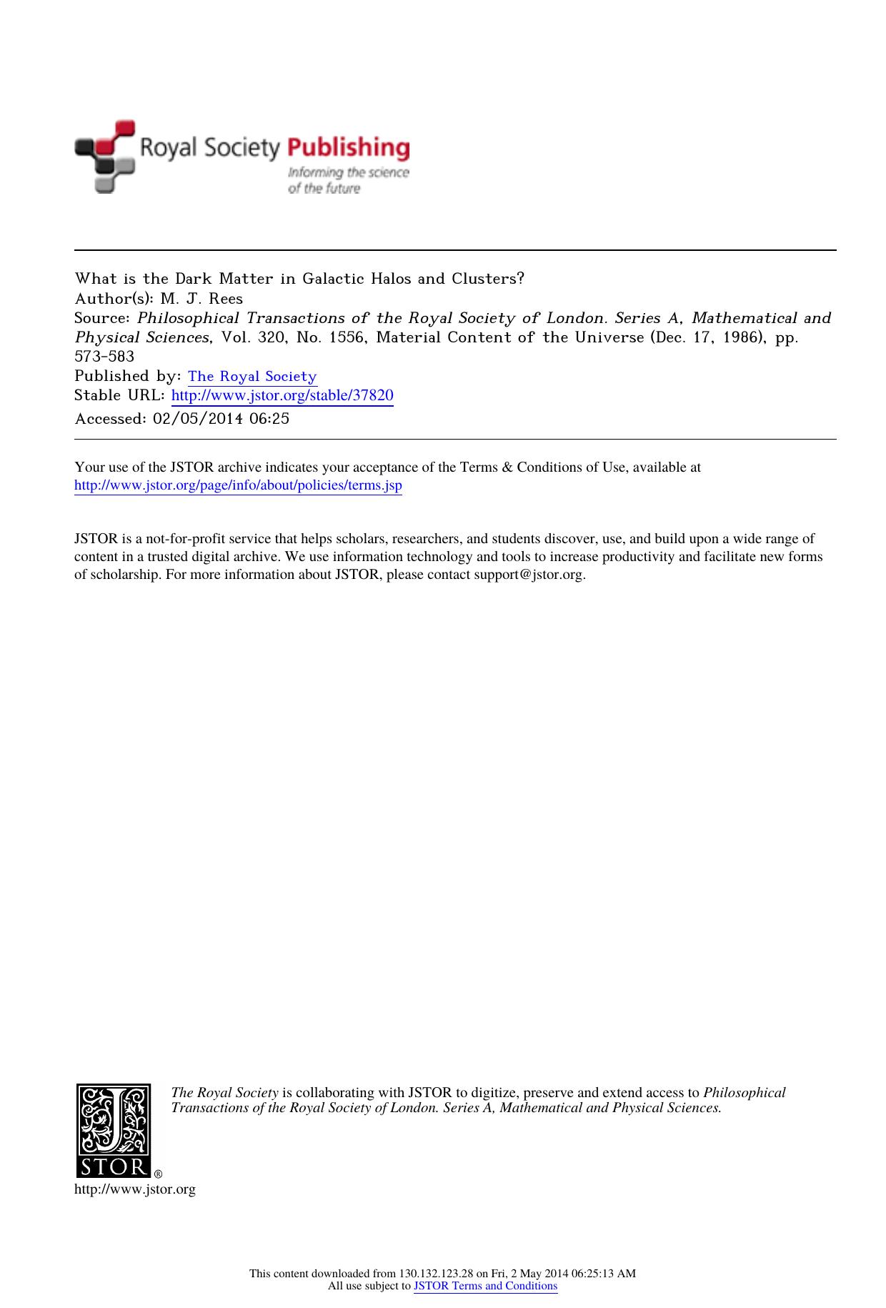 What is the Dark Matter in Galactic Halos and Clusters? by What is the Dark Matter in Galactic Halos & Clusters (1986)