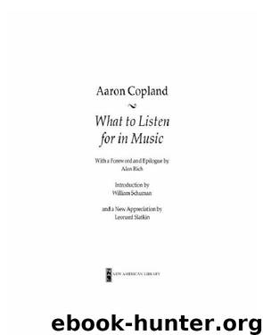 What to Listen for in Music by Aaron Copland
