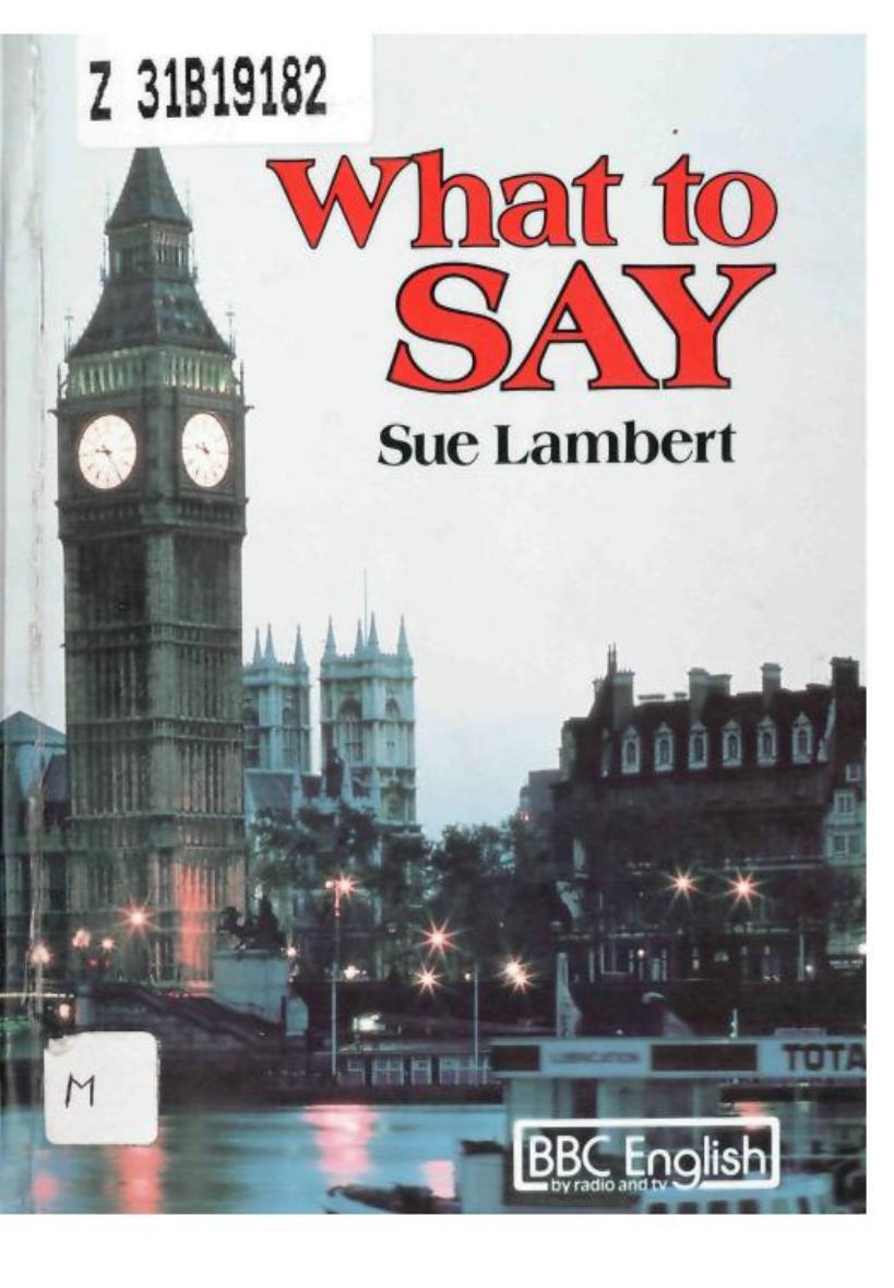 What to Say by Lambert Sue