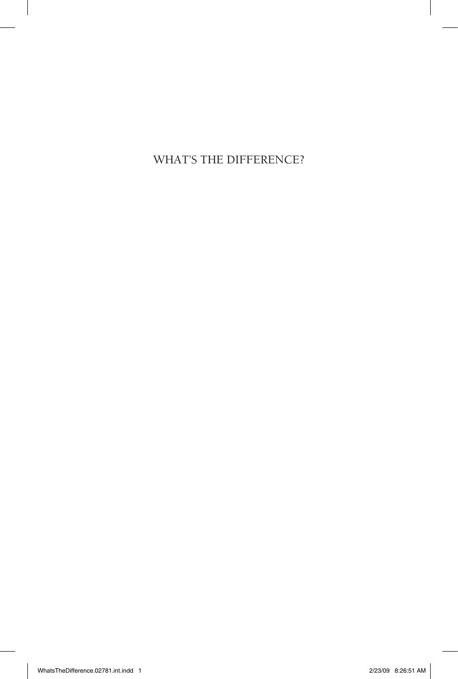 What's The Difference by Unknown