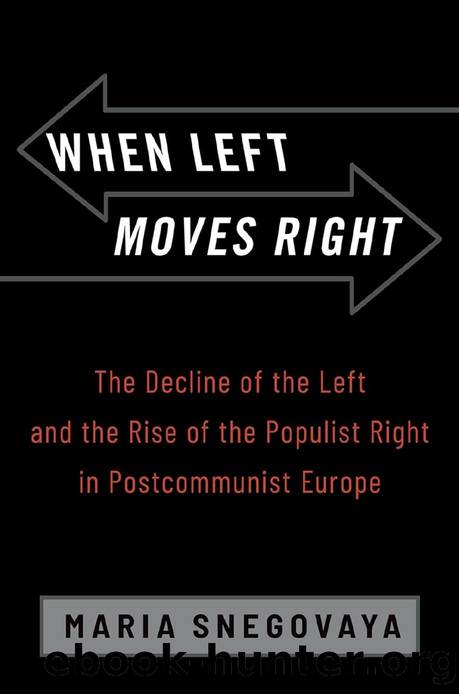 When Left Moves Right: The Decline of the Left and the Rise of the Populist Right in Postcommunist Europe by Snegovaya Maria