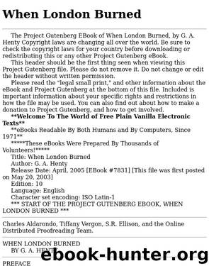 When London Burned by G.A. Henty