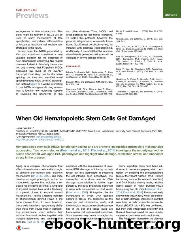 When Old Hematopoietic Stem Cells Get DamAged by Jean Soulier