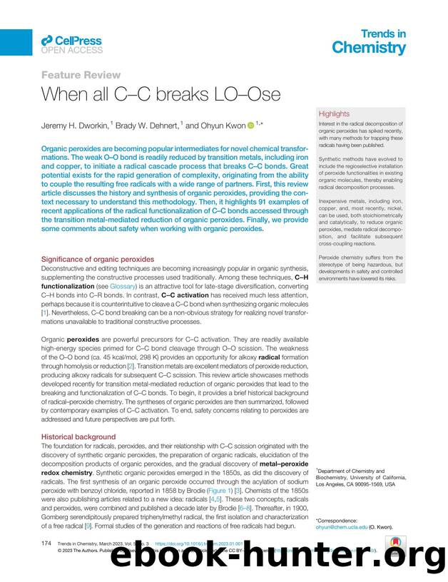 When all C-C breaks LO-Ose by Jeremy H. Dworkin & Brady W. Dehnert & Ohyun Kwon