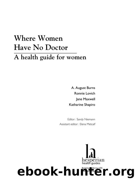 Where Women Have No Doctor A Health Guide for Women by Unknown