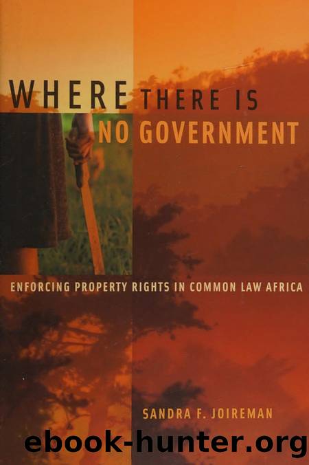 Where there is no government: Enforcing Property Rights in Common Law Africa by Sandra Joireman