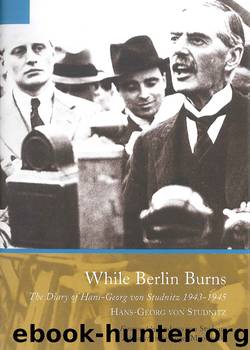 While Berlin Burns by Hans-Georg von Studnitz