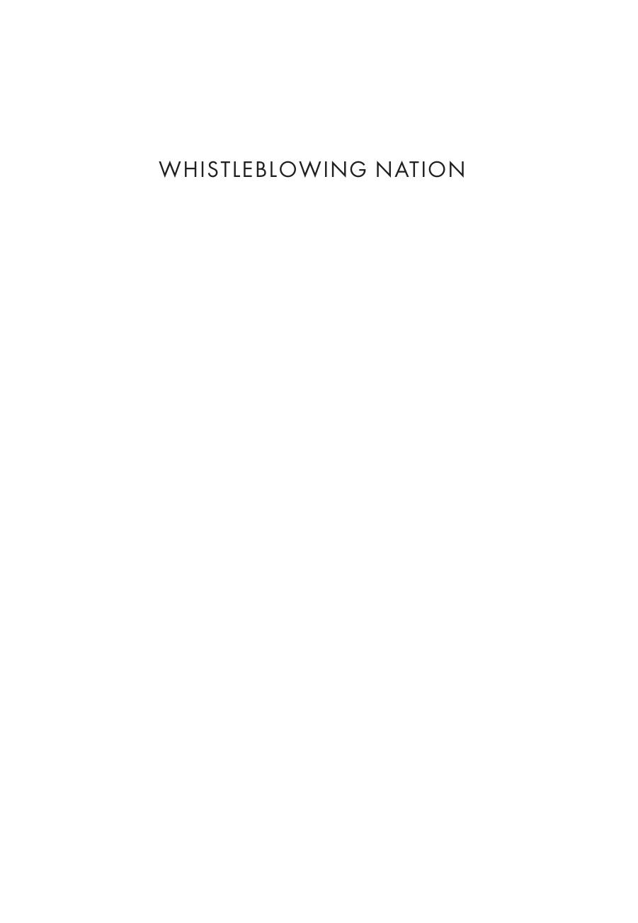 Whistleblowing Nation: The History of National Security Disclosures and the Cult of State Secrecy by Professor Kaeten Mistry Hannah Gurman