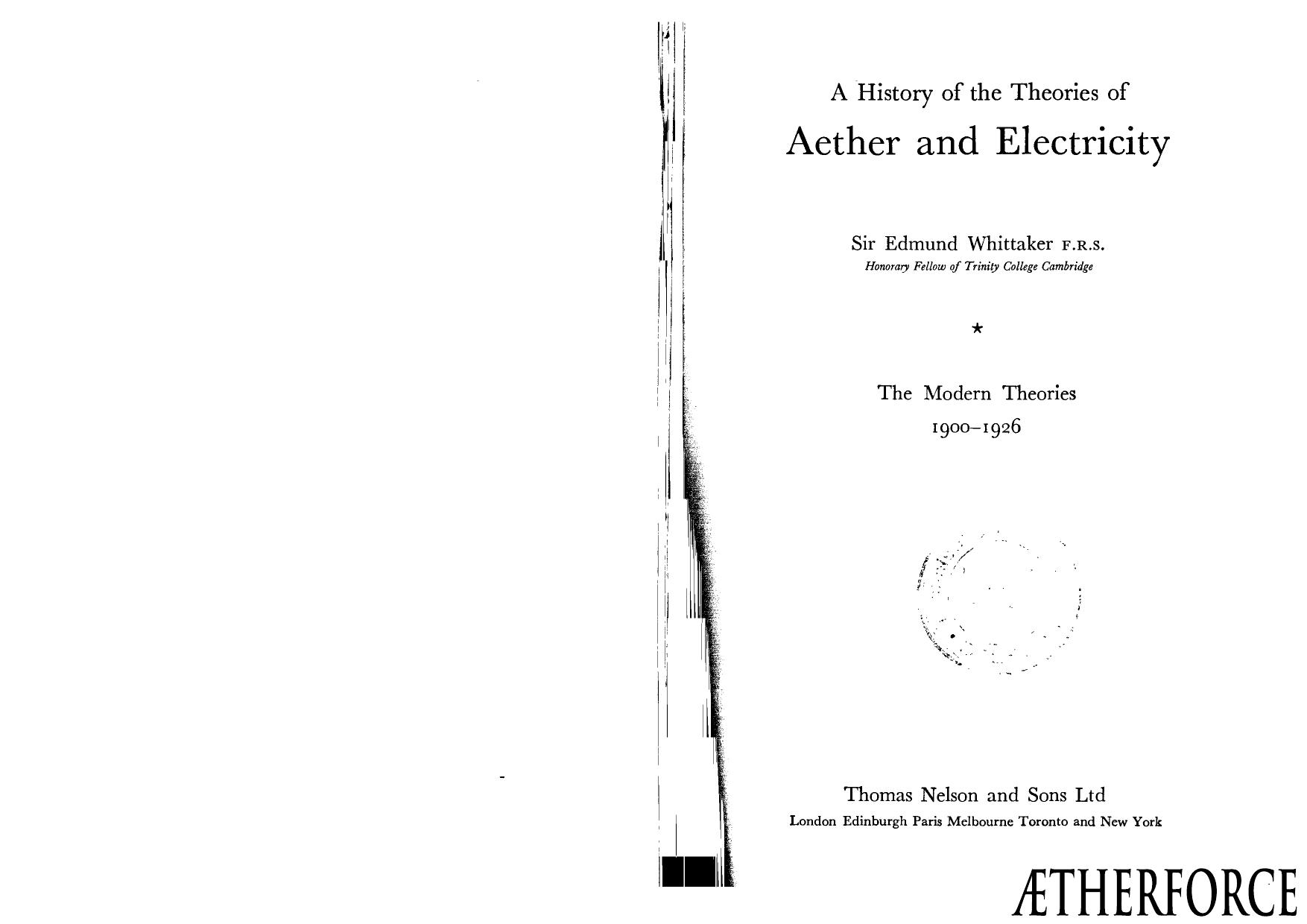 Whitaker by History of the Theories of Aether & Electricity Vol 2
