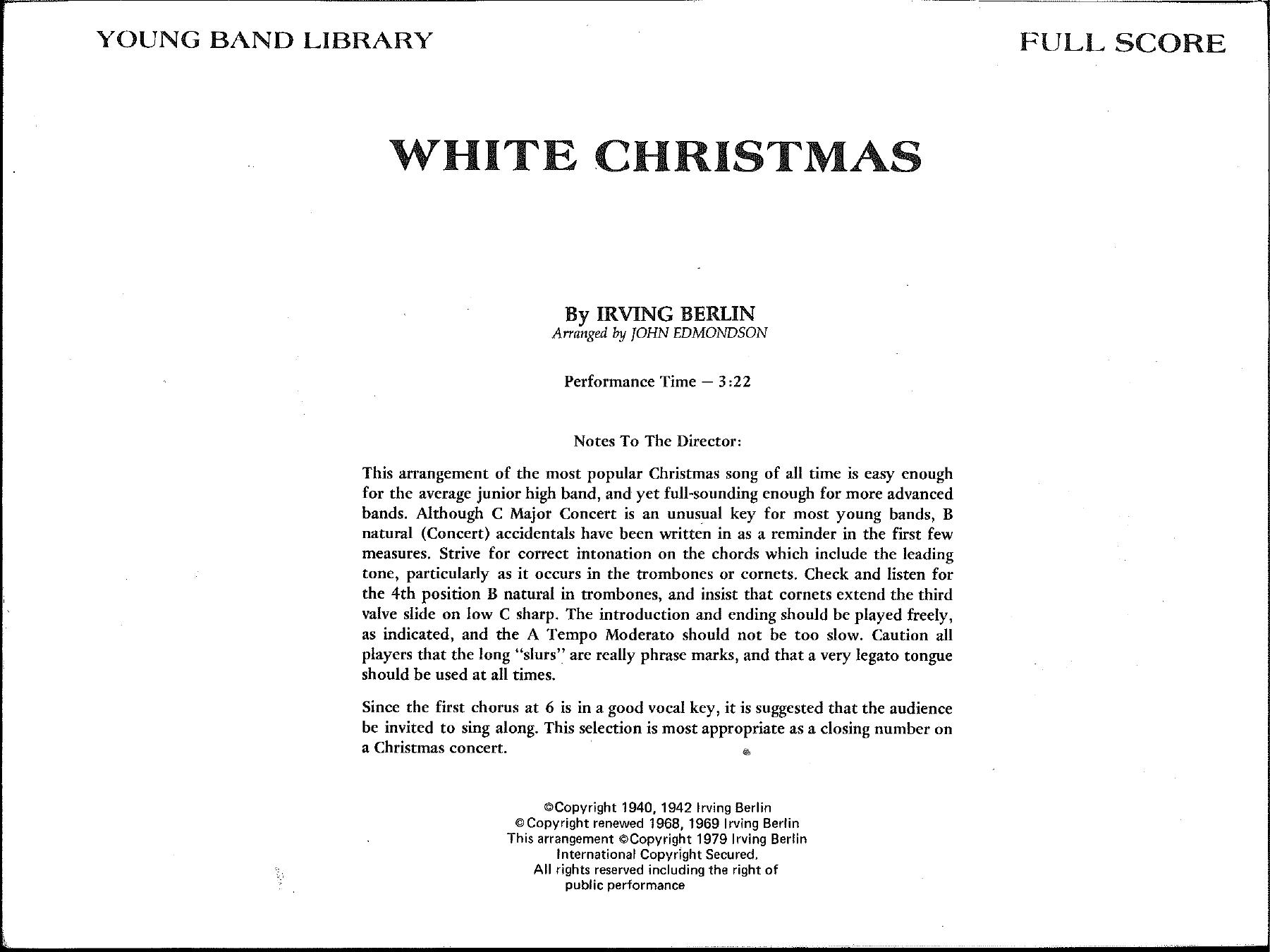 White Christmas by Berlin Irving