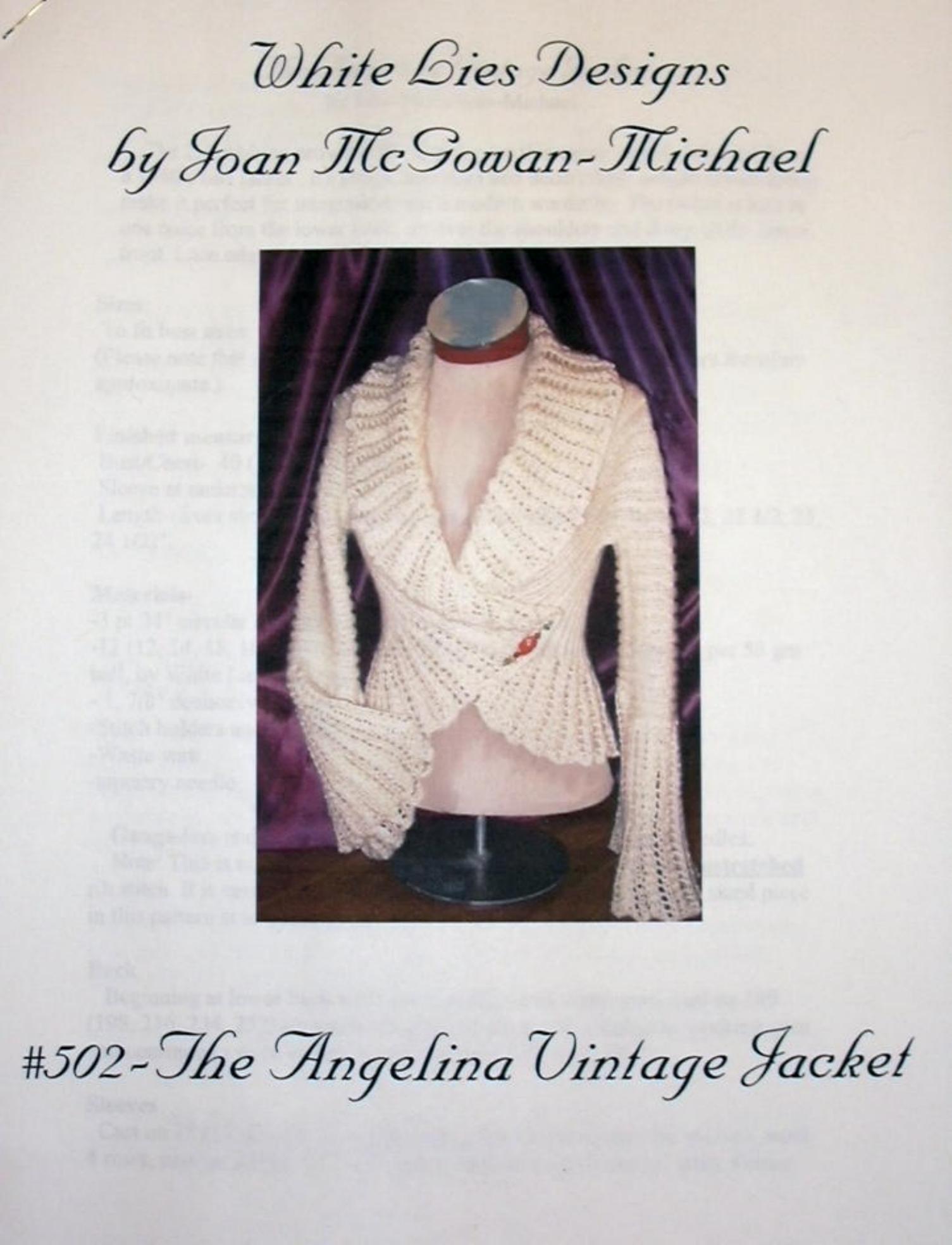White Lies Designs by Angelina Vintage Jacket (k) (NEW)