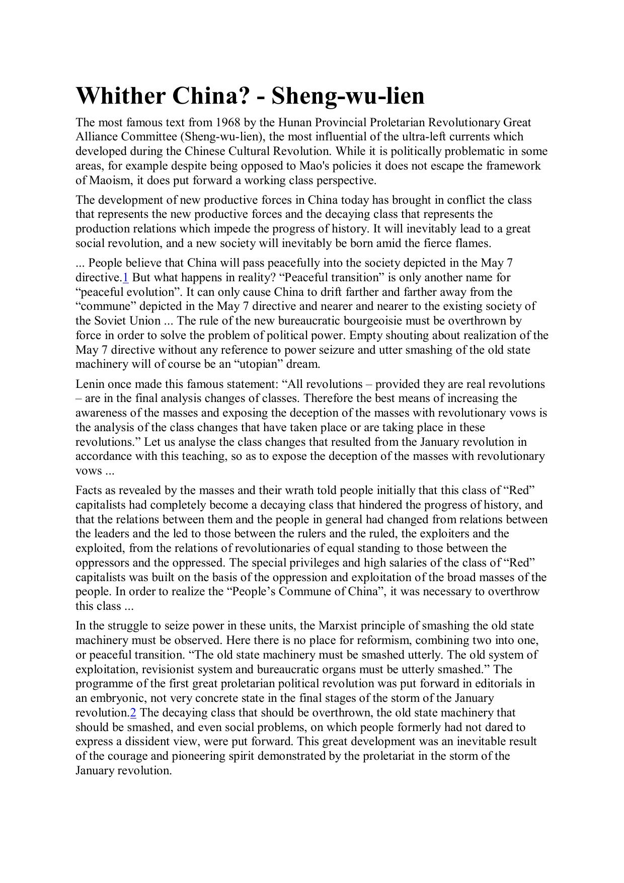 Whither China by Unknown