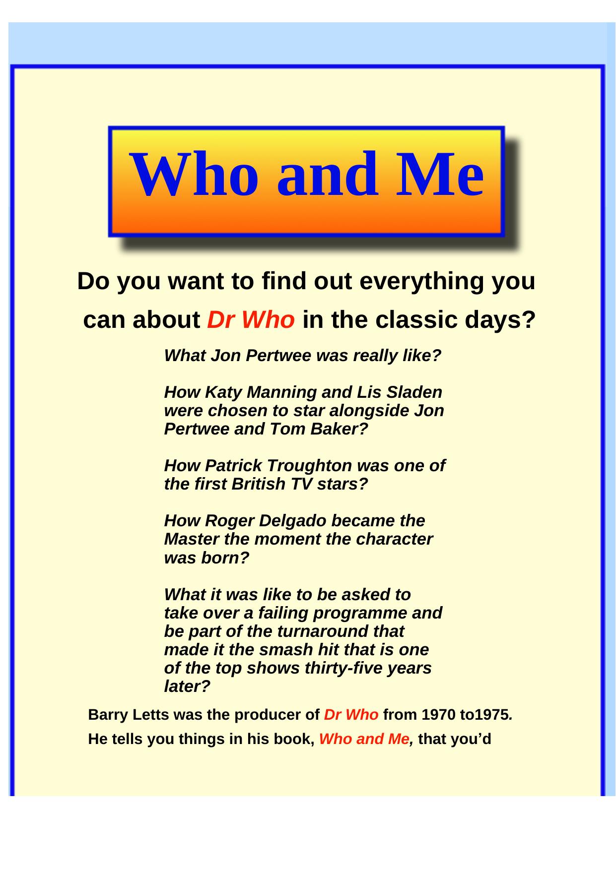 Who And Me. by Best of Kuszter's Collection