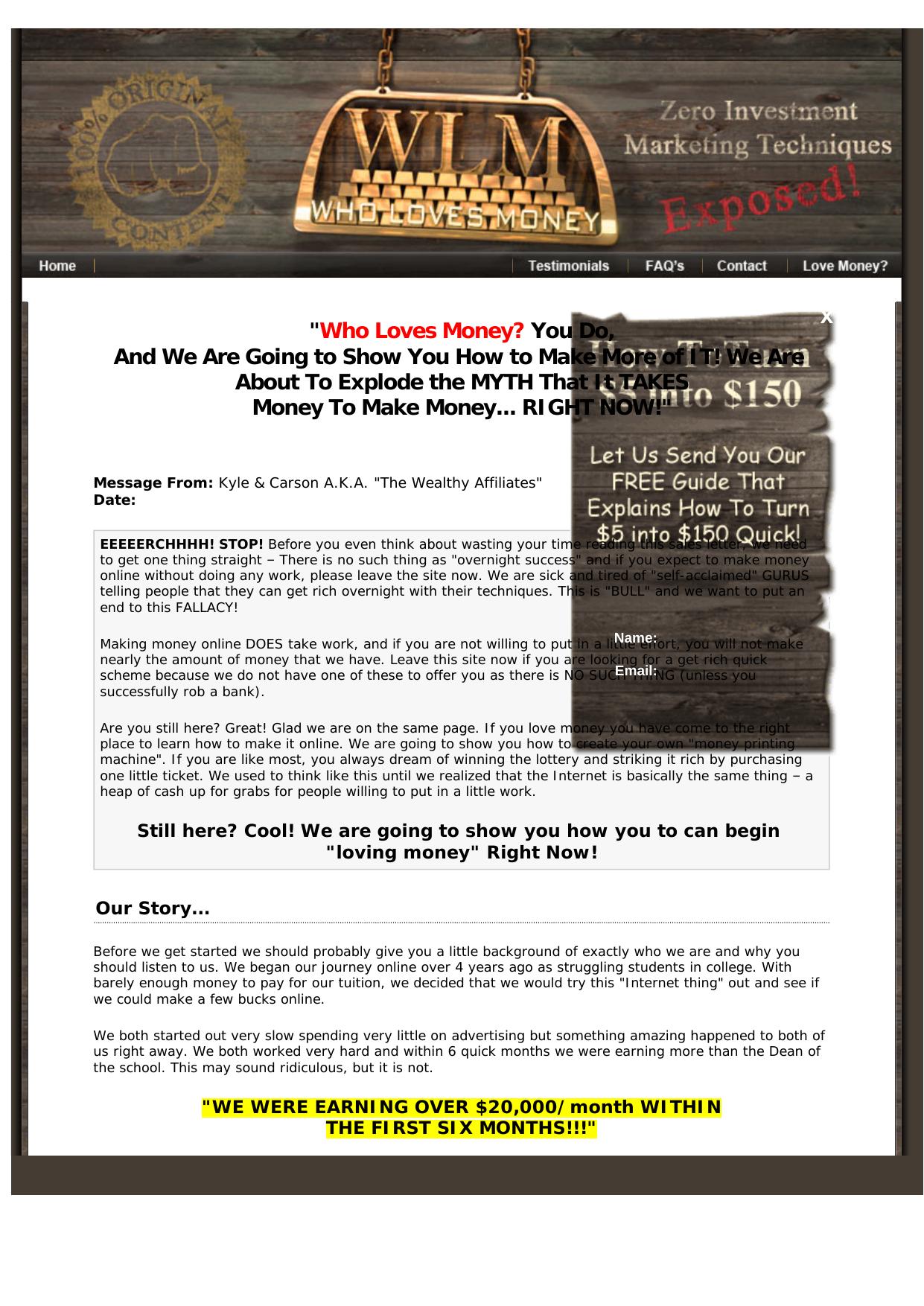 Who Loves Money - Zero Cost Marketing Strategies. by Best of Kuszter's Collection