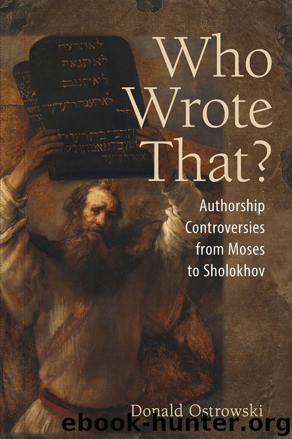 Who Wrote That? by Donald Ostrowski