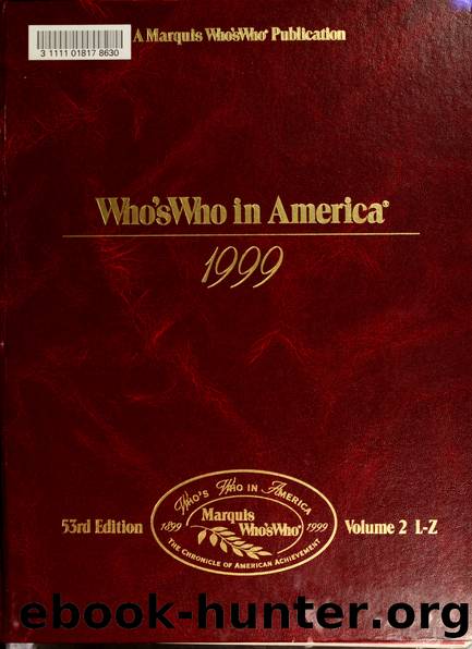 Who's who in America by a marquis whoswho in america publication