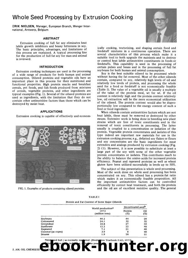 Whole seed processing by extrusion cooking by Unknown