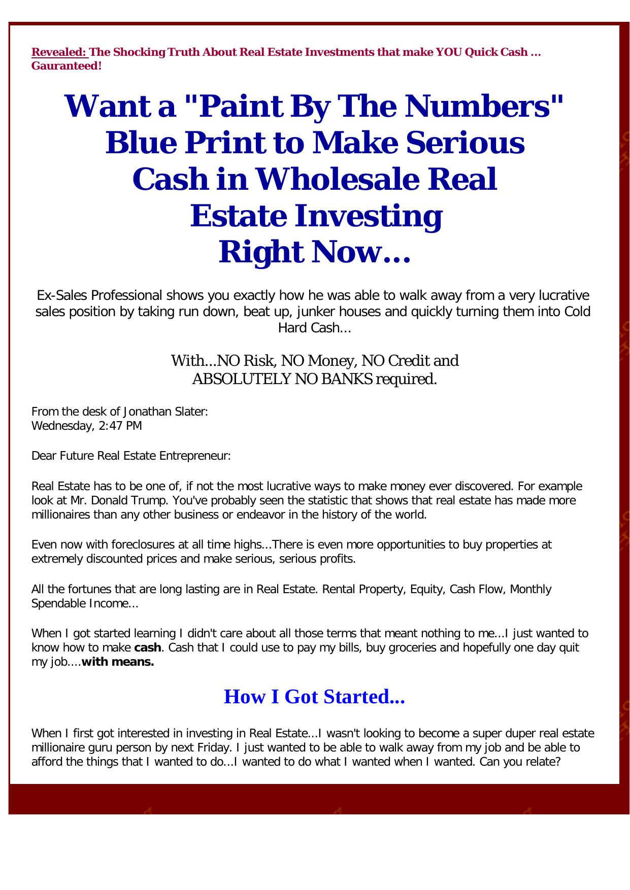 Wholesaling Houses For Quick Cash! by Best of Kuszter's Collection