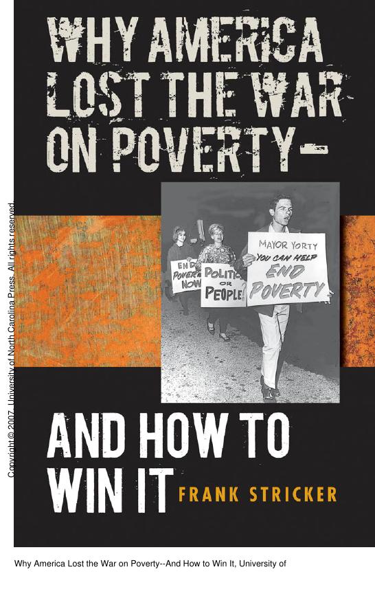 Why America Lost the War on Poverty--And How to Win It by Frank Stricker