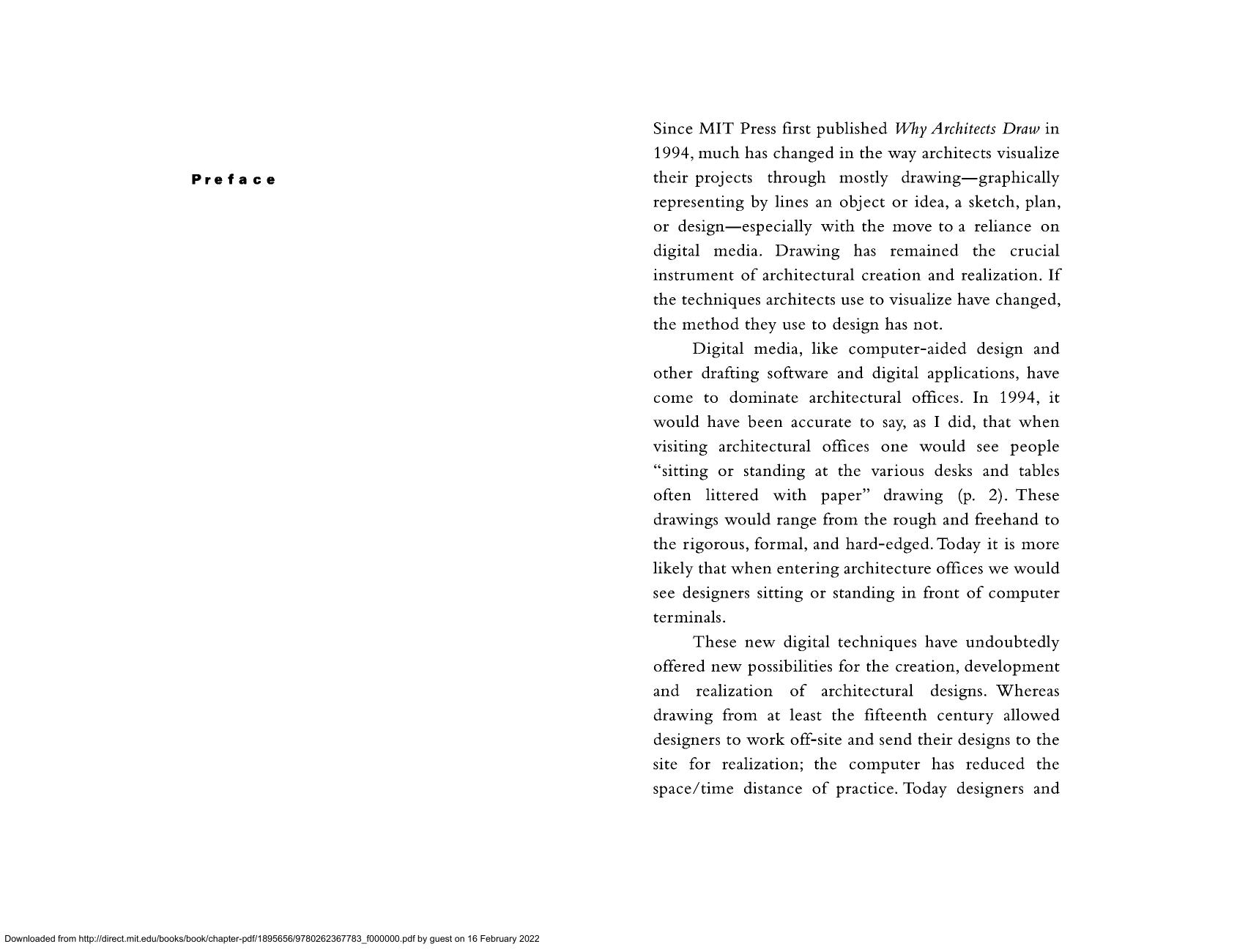 Why Architects Draw by Edward Robbins